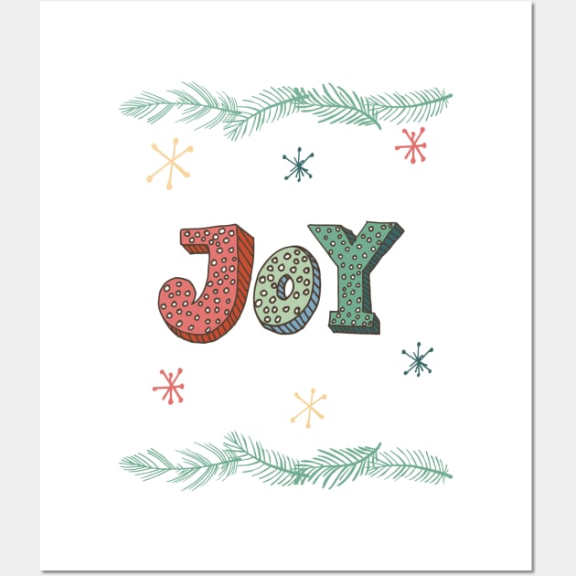 Retro Joy Holiday Design Wall Art by SWON Design